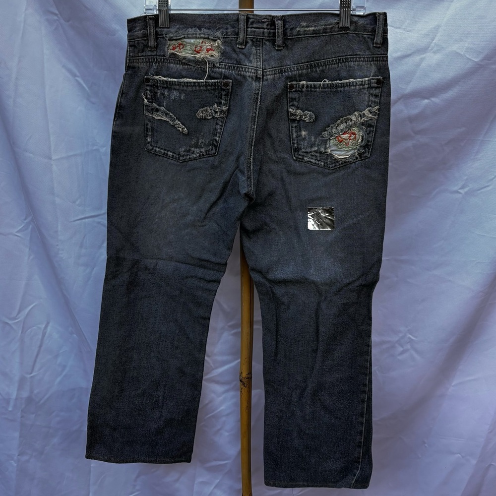 Fancy Collection Size 30 crop jeans embroidery